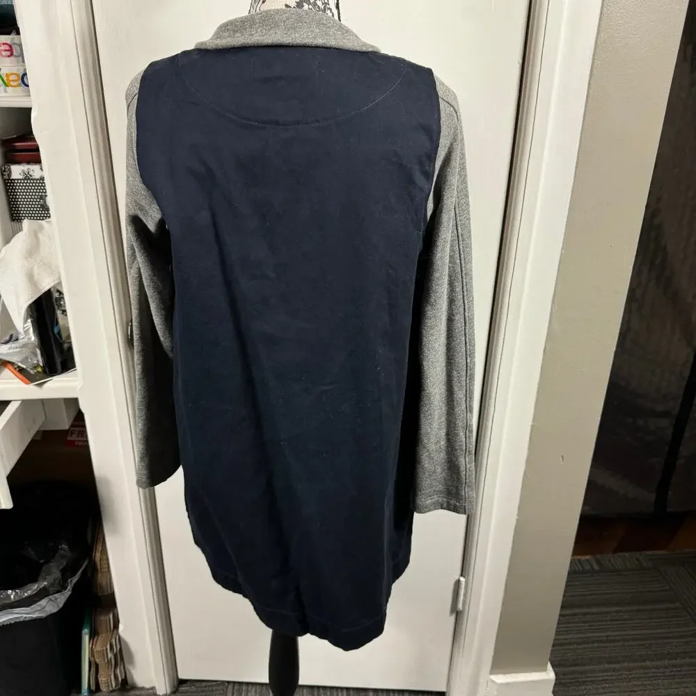 Jet John Eshaya Navy Colorblock Lightweight Zip Front Jacket Casual Fall Cotton